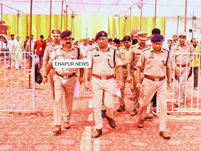 पुलिस महानिरीक्षक ने लिया शिव महापुराण कथा स्थल का जायजा