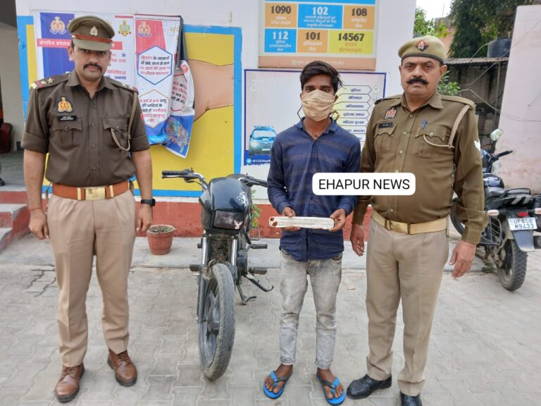 चोरी की मोटरसाइकिल के साथ आरोपी दबोचा