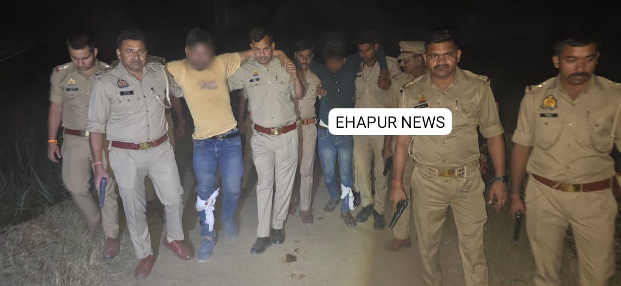 लुटेरों से गढ़ व बहादुरगढ़ पुलिस की मुठभेड़, लूटी हुई तीन बाइकें बरामद