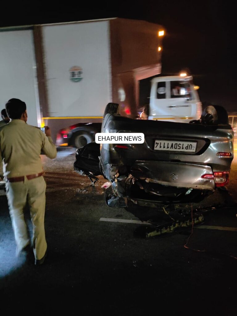 बाबूगढ़: हाईवे पर पलटी कार, एक गंभीर