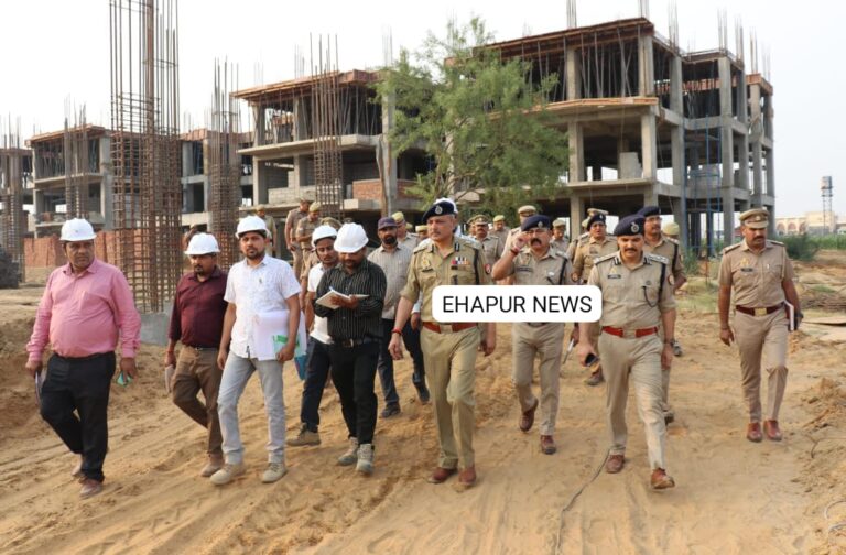 एडीजी व डीआईजी ने निर्माणाधीन पुलिस लाइन का किया निरीक्षण