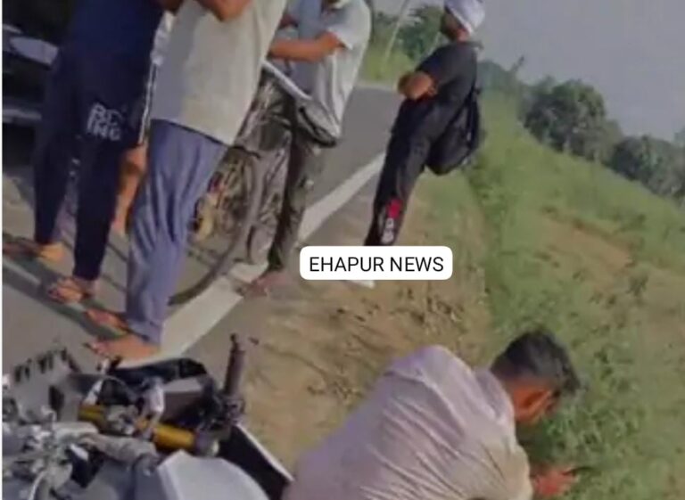 स्कूटी व बाइक की भिड़ंत में बुजुर्ग की मौत