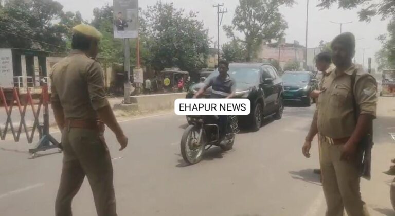 एसएसवी के पास पुलिस ने चलाया चेकिंग अभियान