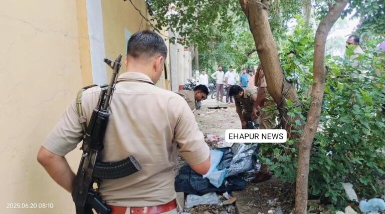 हापुड़: एसएसवी चौकी से चंद कदमों की दूरी मिली लाश