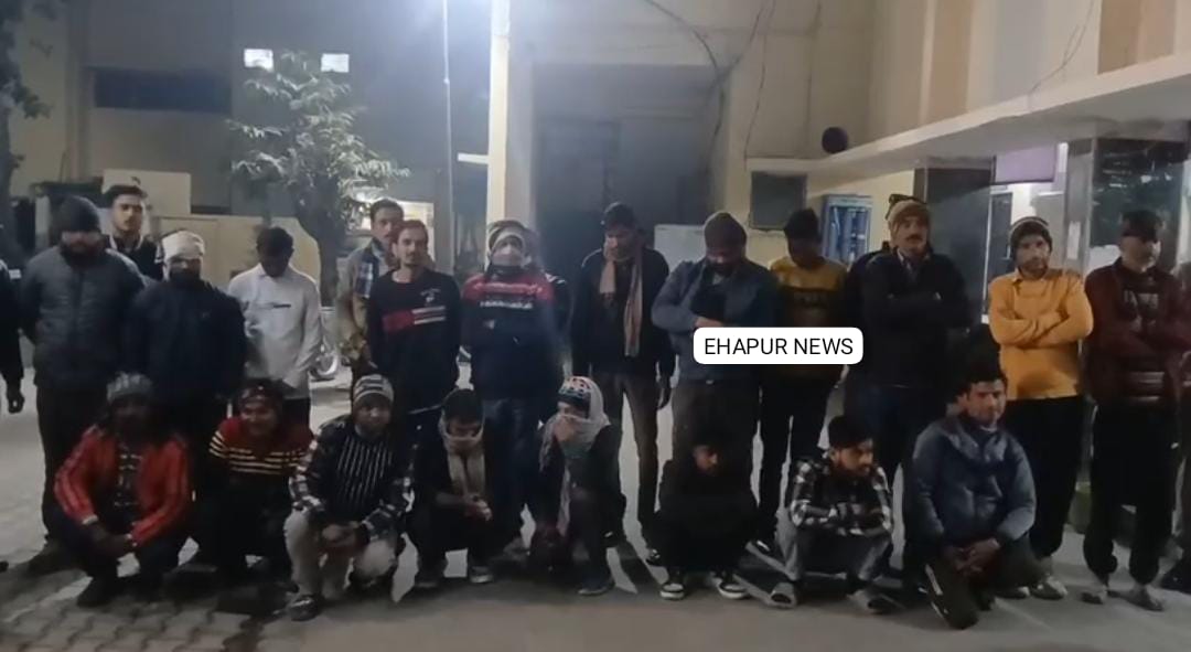 हापुड़: सार्वजनिक स्थानों पर पैग लगाने वाले 38 गिरफ्तार