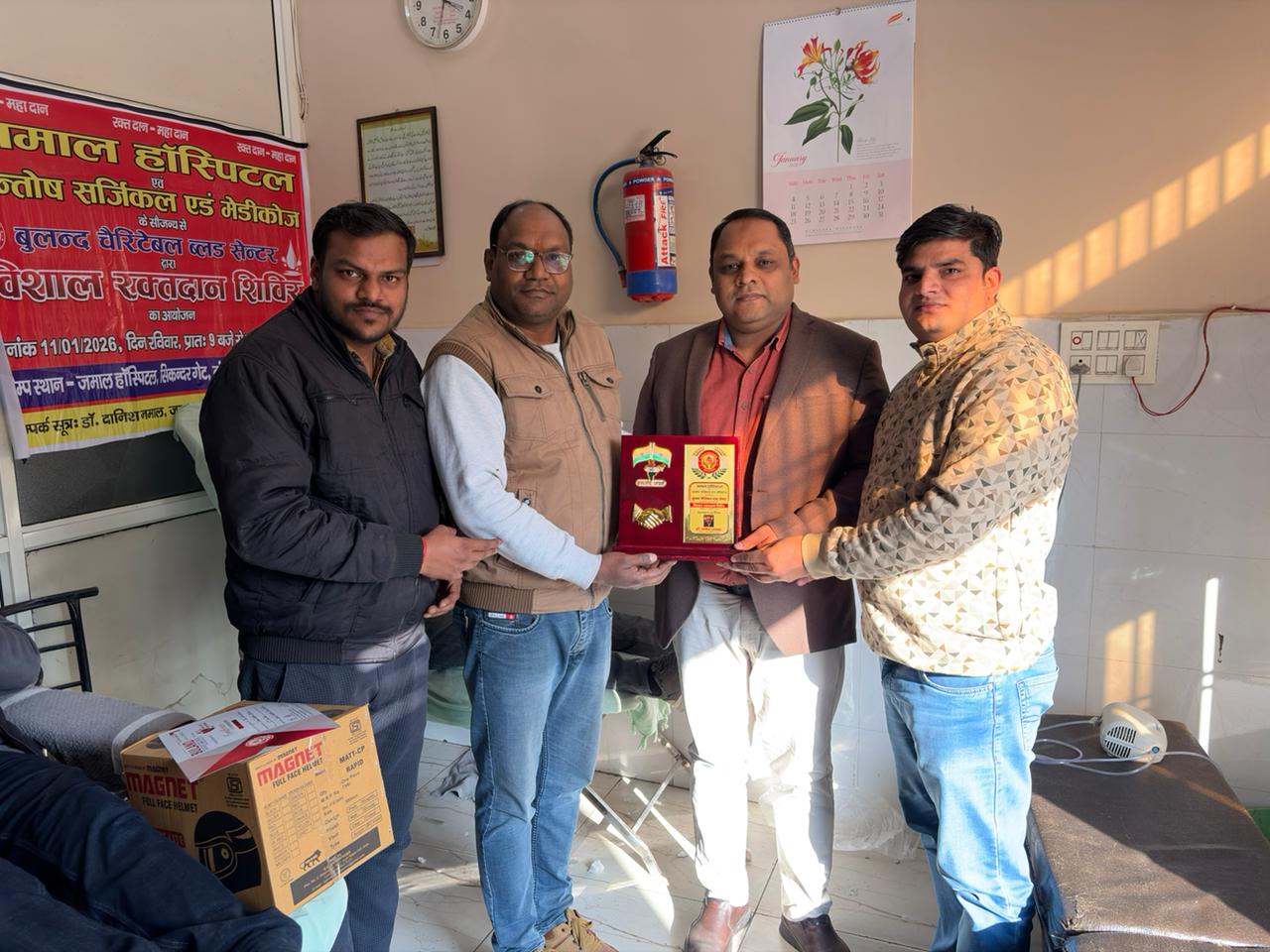 विशाल रक्तदान शिविर में 65 ने किया रक्तदान