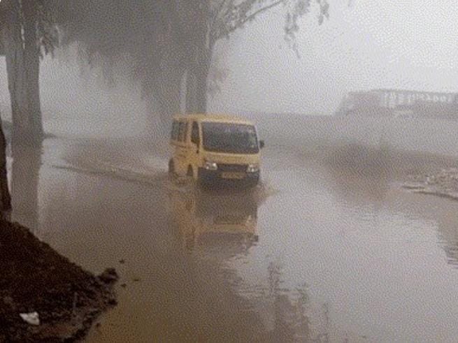 रजवाहा ओवरफ्लो होने से हुआ जलभराव