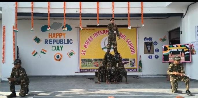 एस.ए. इंटरनेशनल स्कूल में 77 वां गणतंत्र दिवस मनाया