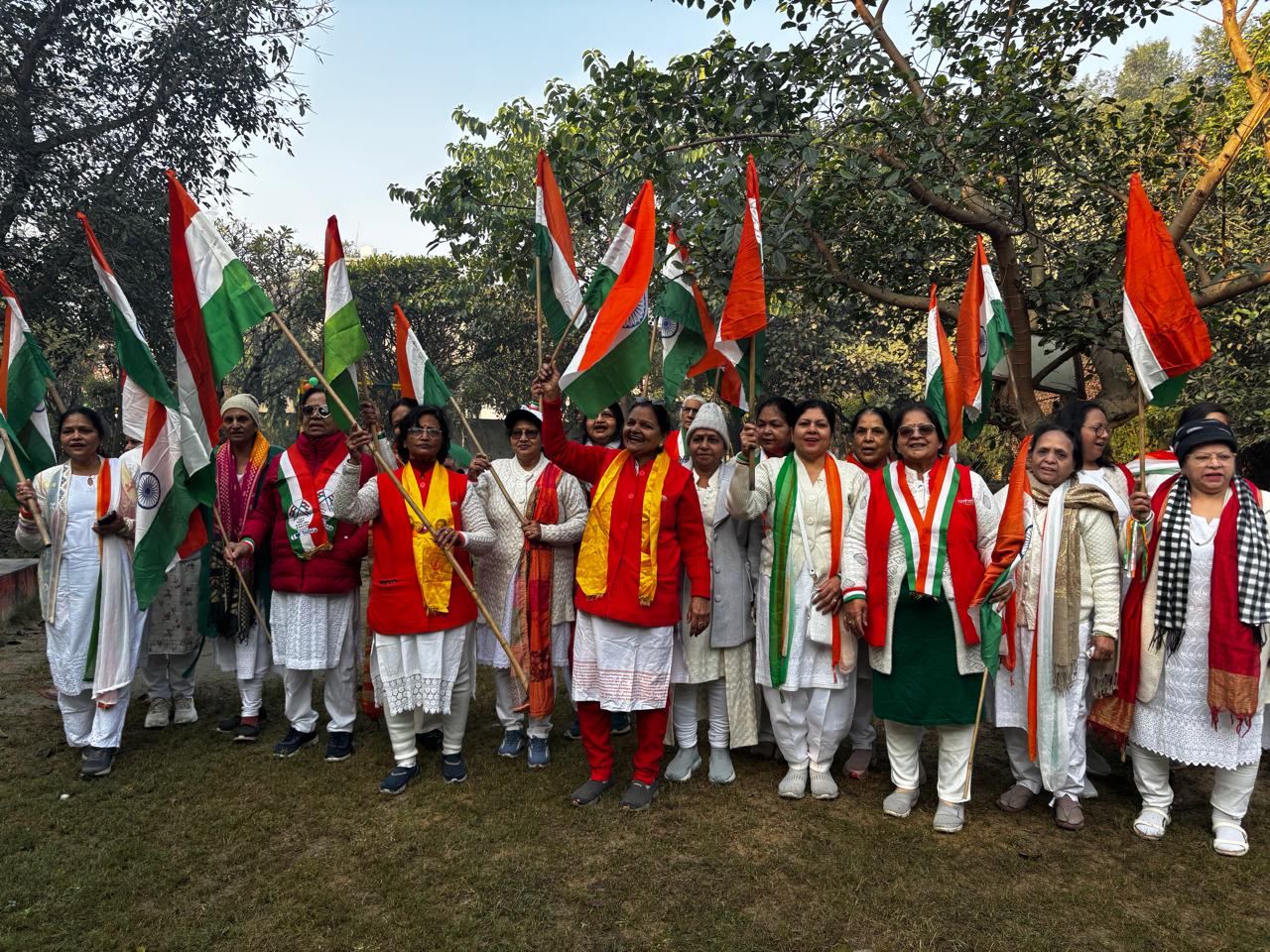 महिला पतंजलि योग समिति ने मनाया गणतंत्र दिवस