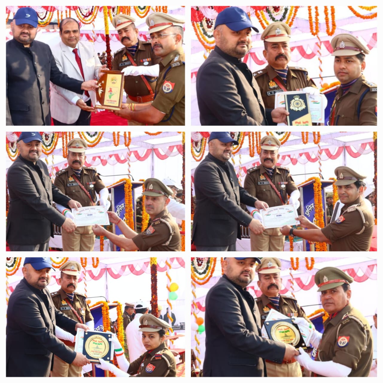 गणतंत्र दिवस पर हापुड पुलिस कर्मी सम्मानित