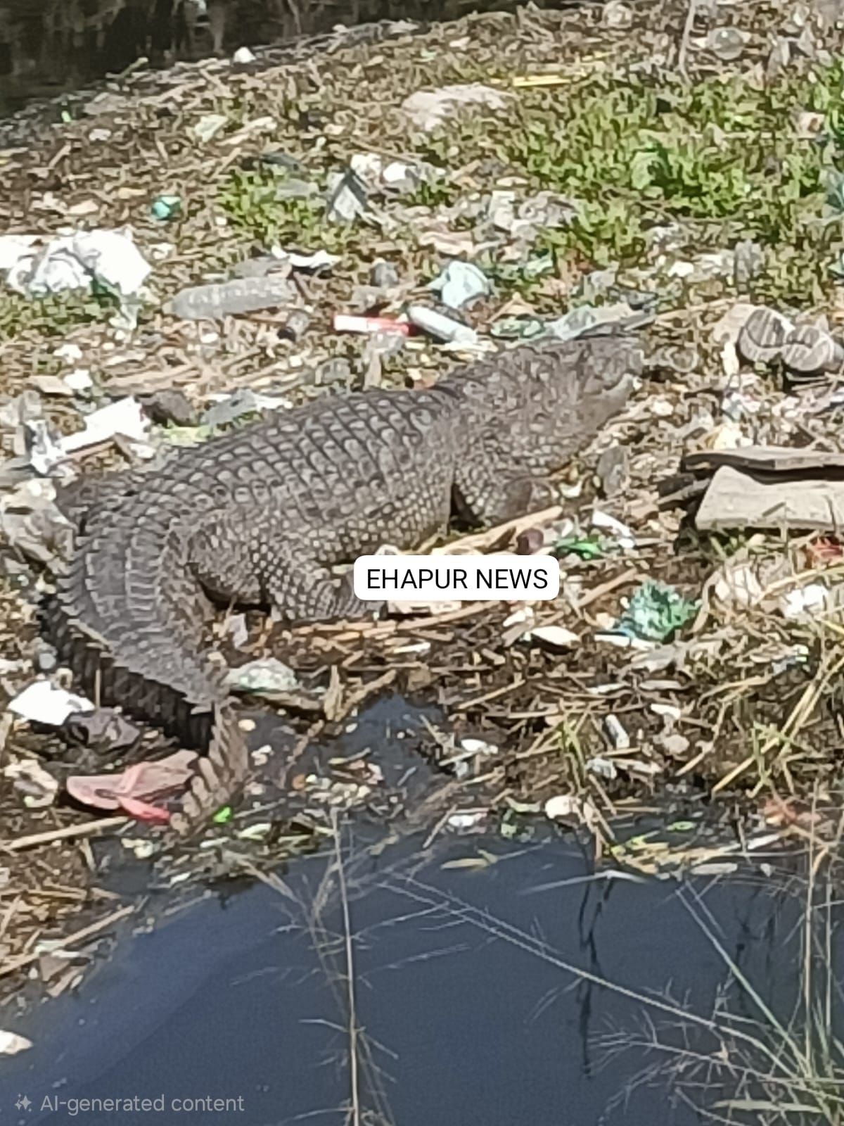 गांव छपकौली में मगरमच्छ दिखने से हड़कंप