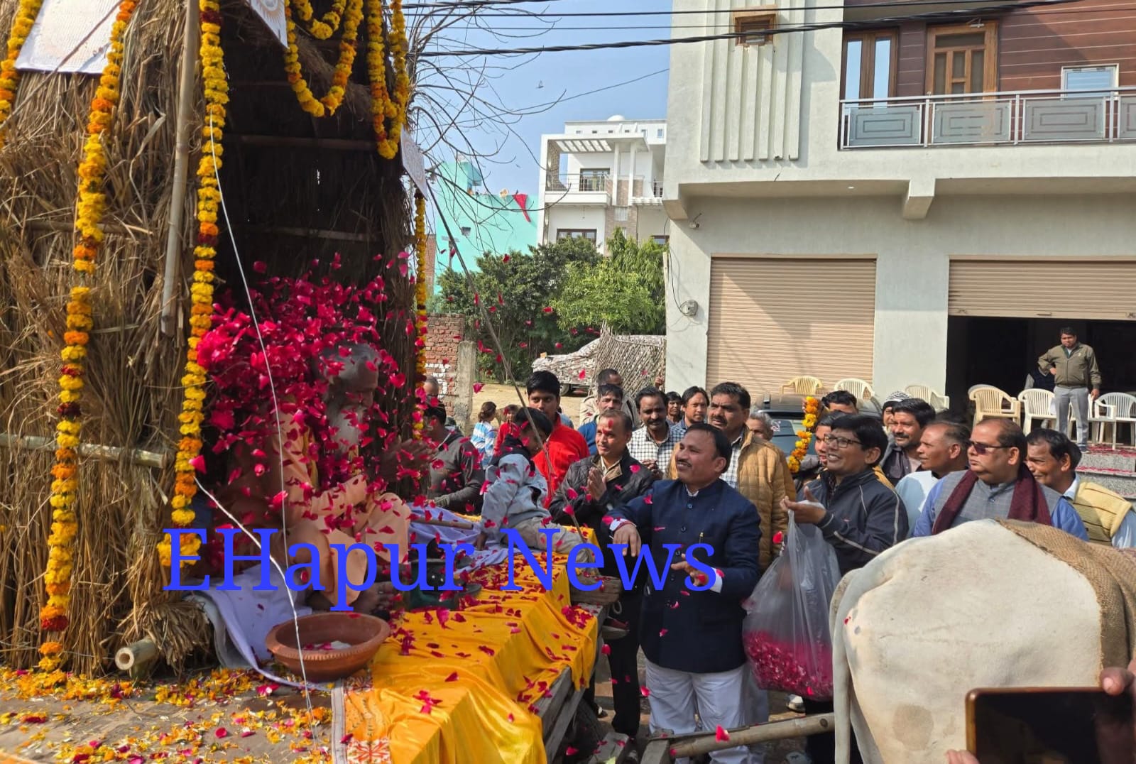 संत रविदास की शोभा यात्रा का जगह-जगह हुआ स्वागत