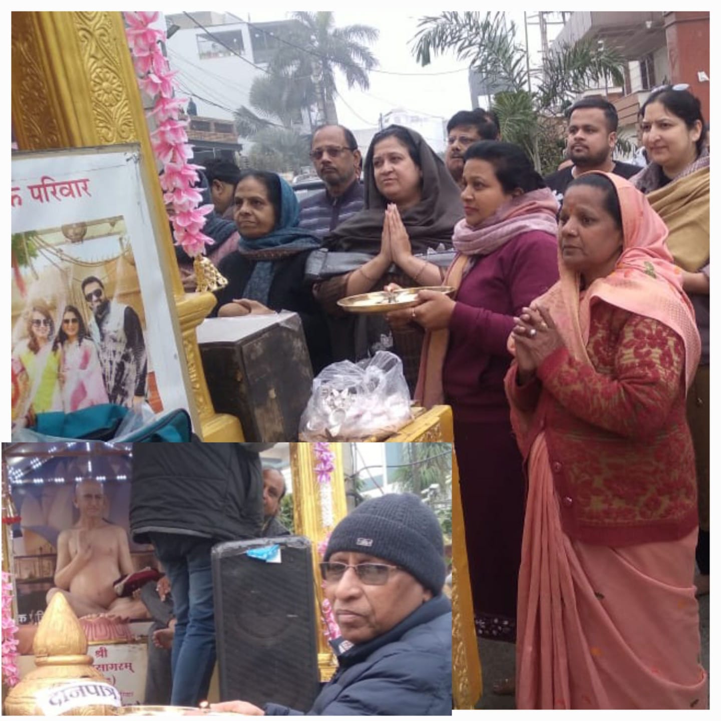 आचार्य विद्यासागर ज्ञान ज्योति रथहापुड़ पहुंचा, जैन भक्तों ने दर्शन कर आरती की