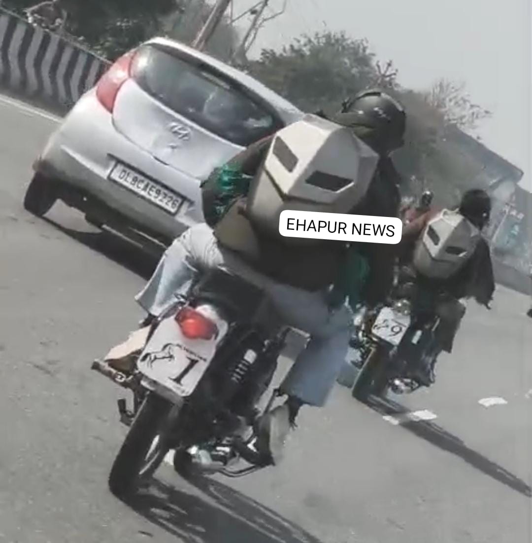 बुलेट सवारों ने मचाया हुड़दंग, छोड़े पटाखे