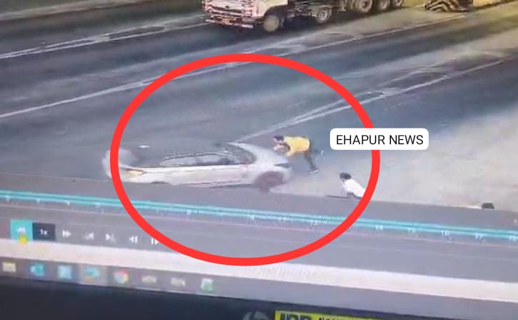 गढ़: टोल कर्मियों को दो बार कुचलने का प्रयास,  CCTV में कैद घटना