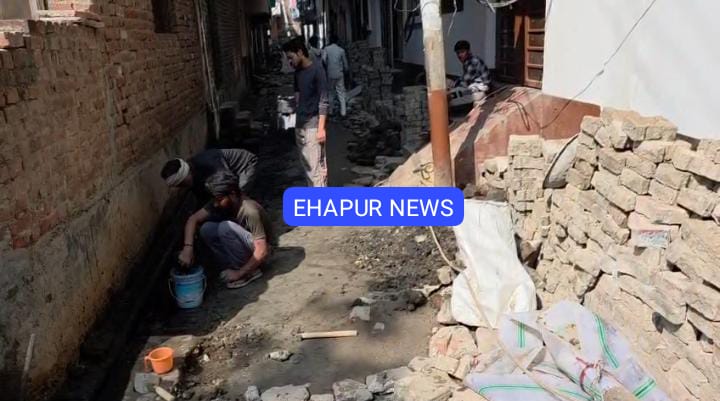 नागरिकों ने स्वयं नाली निर्माण कराकर मिसाल पेश की