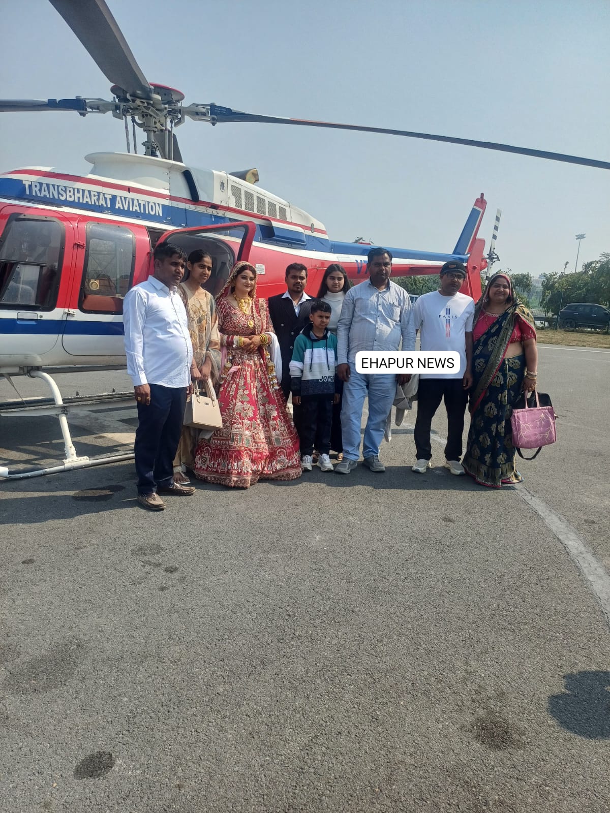 सौलाना से प्रस्तावित विदाई बदली, नोएडा से हेलीकॉप्टर में रवाना हुई दुल्हन