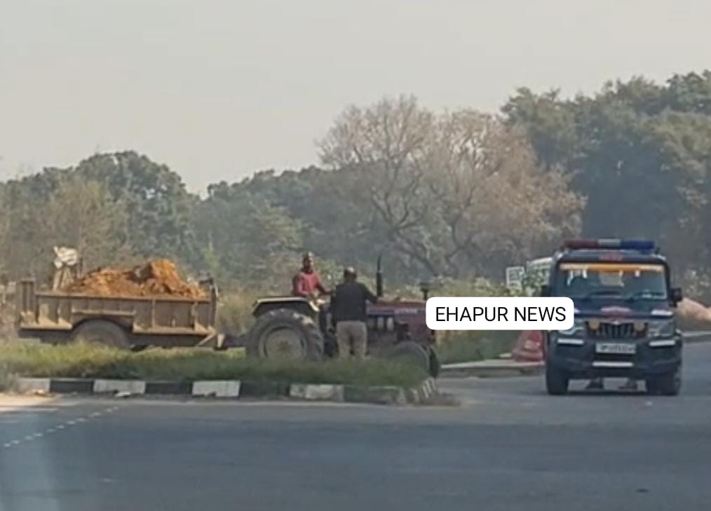 गढ़: मिट्टी के अवैध खनन में लिप्त ट्रैक्टर-ट्राली सीज
