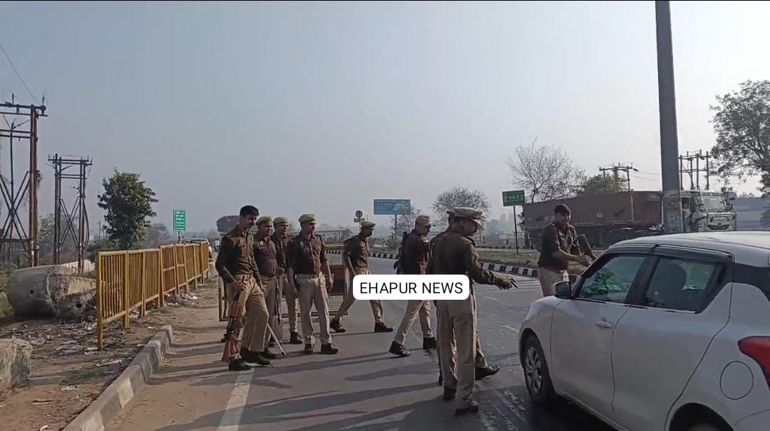 पीएम मोदी के दौरे के चलते हापुड़ में भी ज़बरदस्त चेकिंग