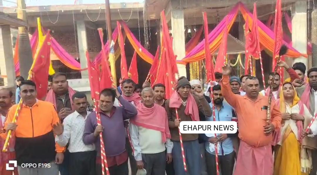 बाबूगढ़ से श्रद्धालुओं का जत्था मेहंदीपुर बालाजी के लिए पैदल यात्रा पर रवाना