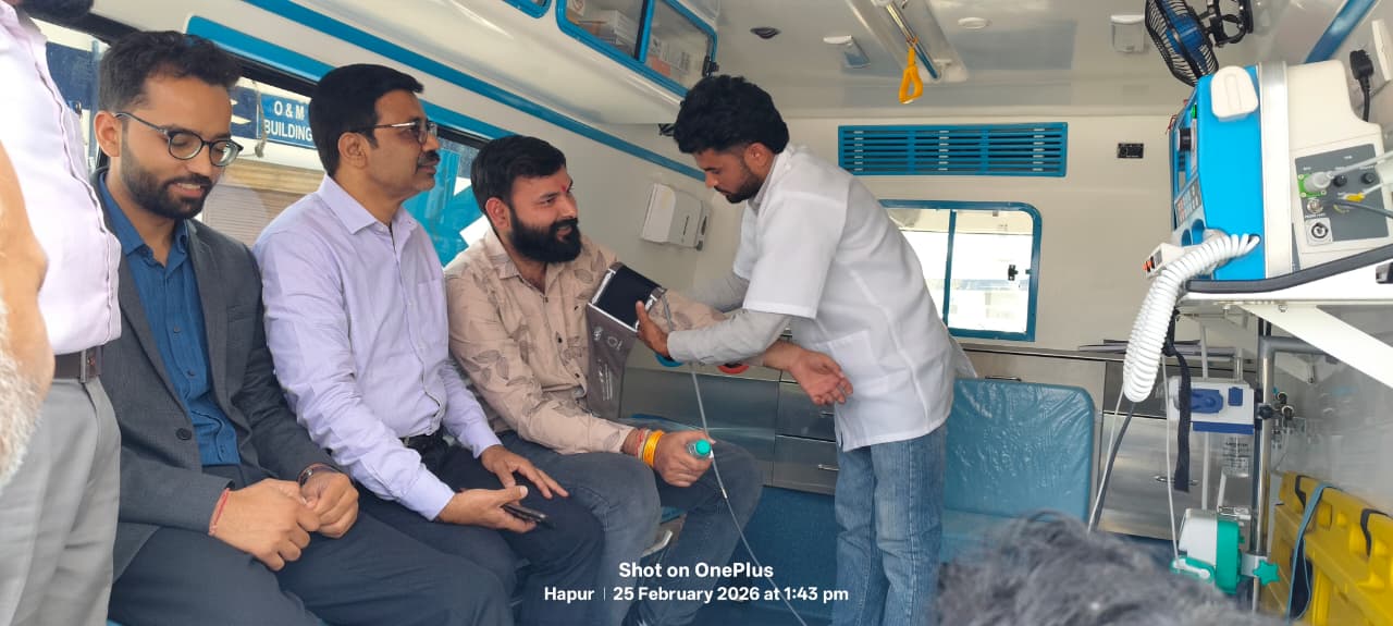 कुराना टोल प्लाजा पर अत्याधुनिक एंबुलेंस सेवा का उद्घाटन