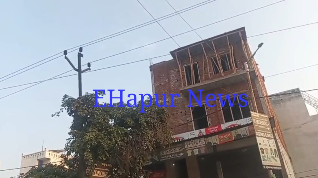 बाबूगढ़ में अवैध बहुमंजिले भवन का अवैध निर्माण