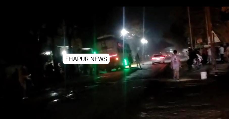 यात्रियों से भरी बस से निकला धुआं, दो दमकल की गाड़ियां मौके पर पहुंची